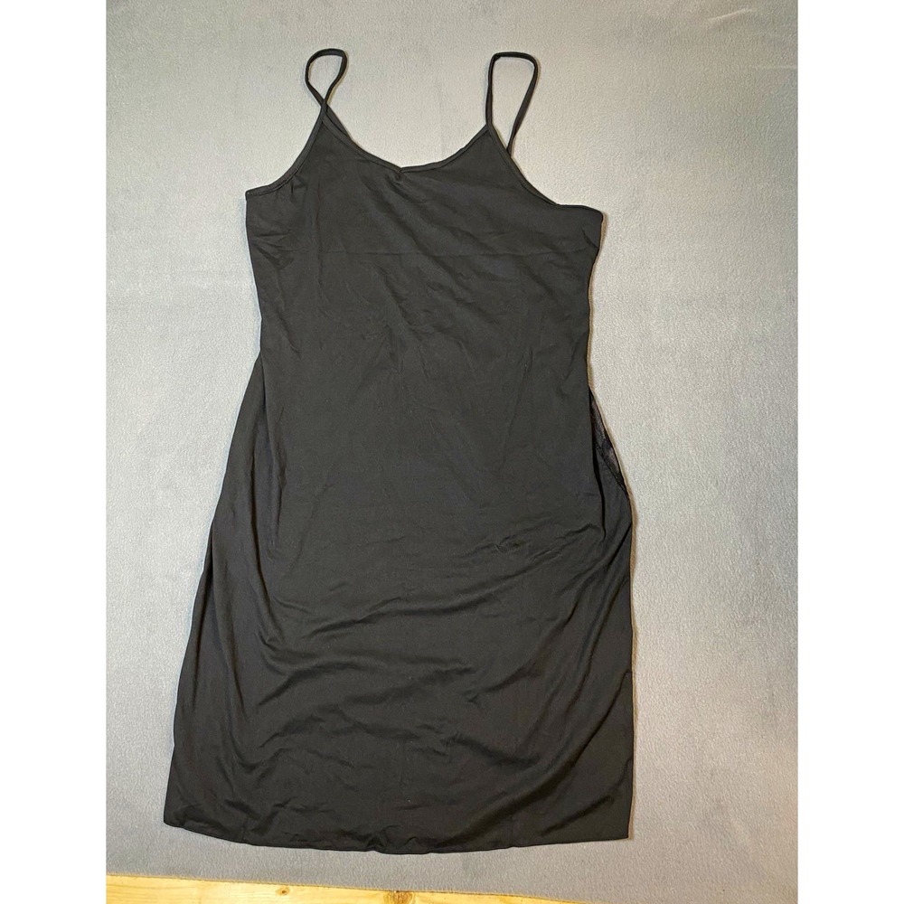Women's L stretch nightgown/ lingerie black full lace back w/ hearts